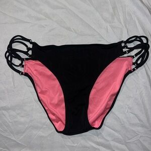 PINK black bikini bottoms